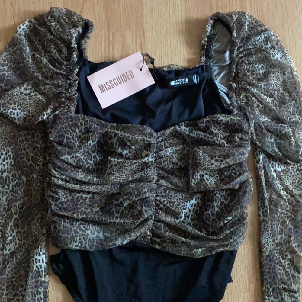 Cheetah Missguided bodysuit